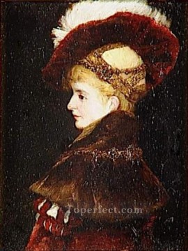 portrait de femme en costume d apparat Academic Hans Makart Oil Paintings